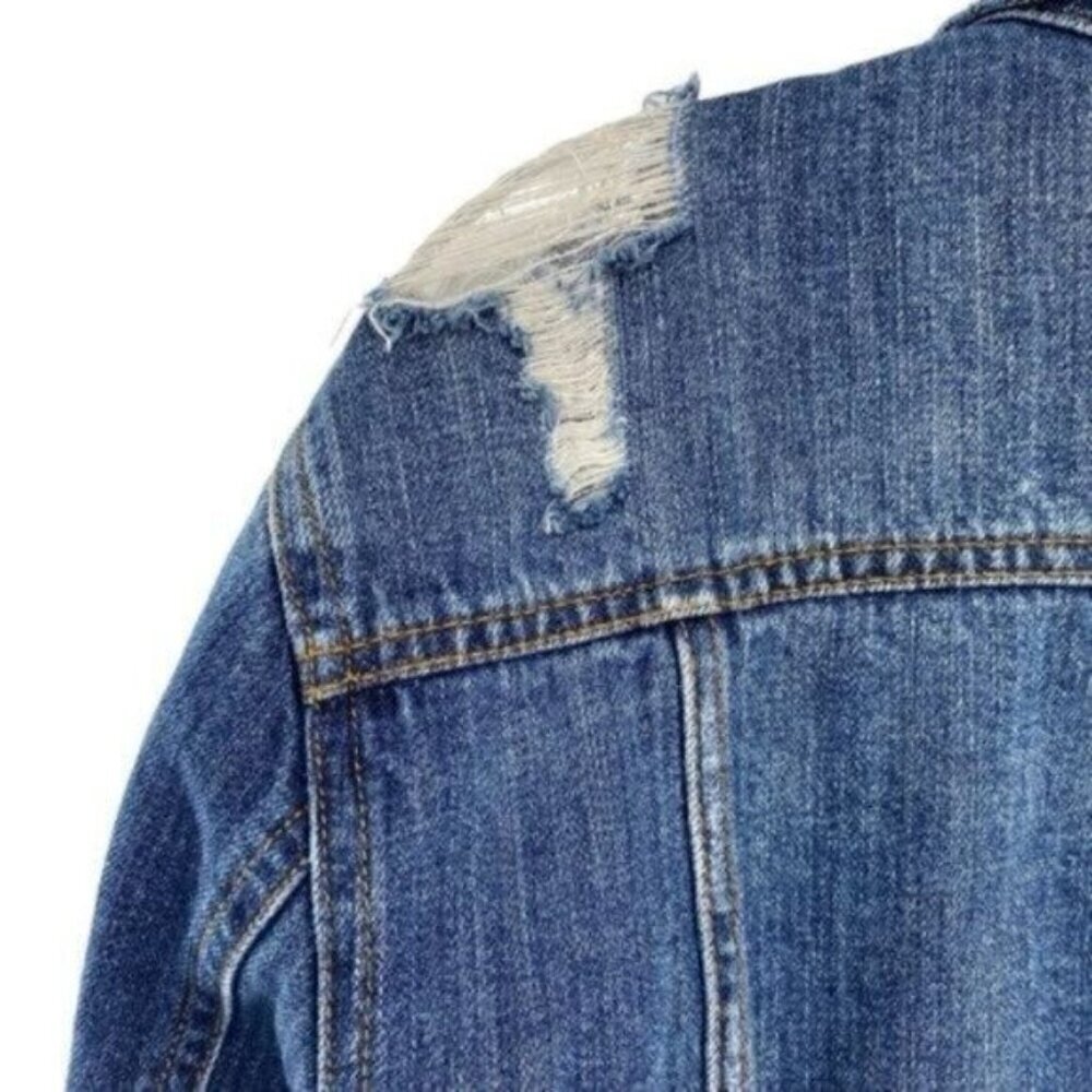Unpublished Women’s Distressed Destroyed Denim Jean Jacket - Picture 10 of 10